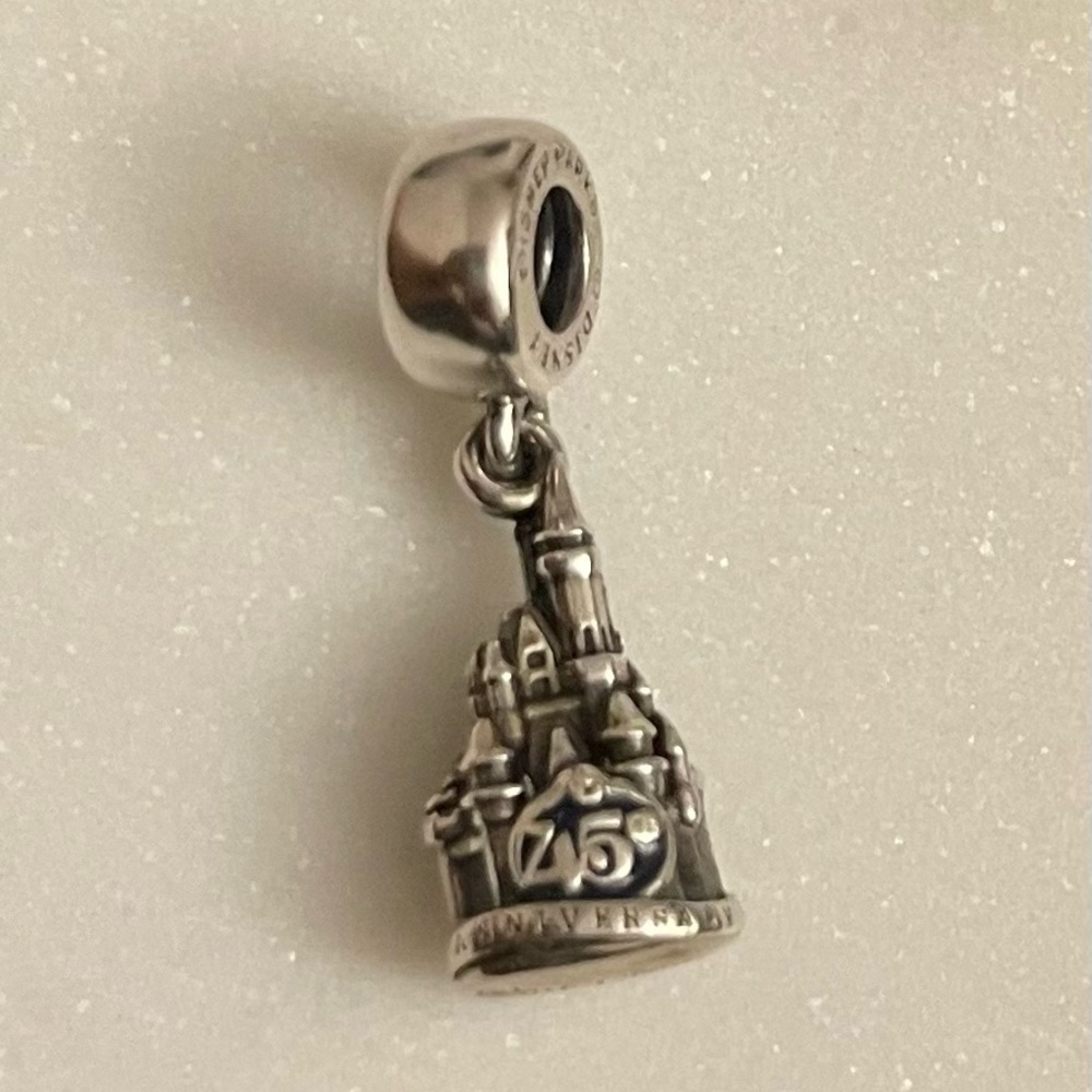 S925 Ale Disney 45th Anniversary Walt Disney World Castle Dangle Pandora Charm